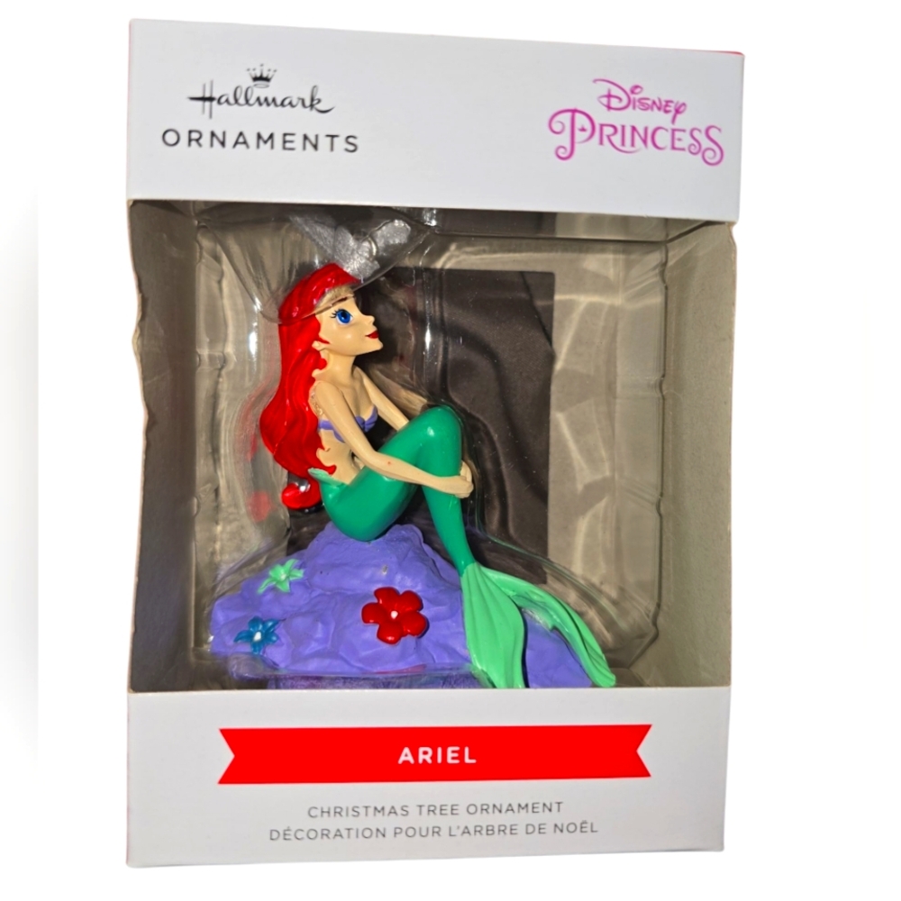 Hallmark Disney The Little Mermaid Ariel on Rock Resin Christmas Ornament